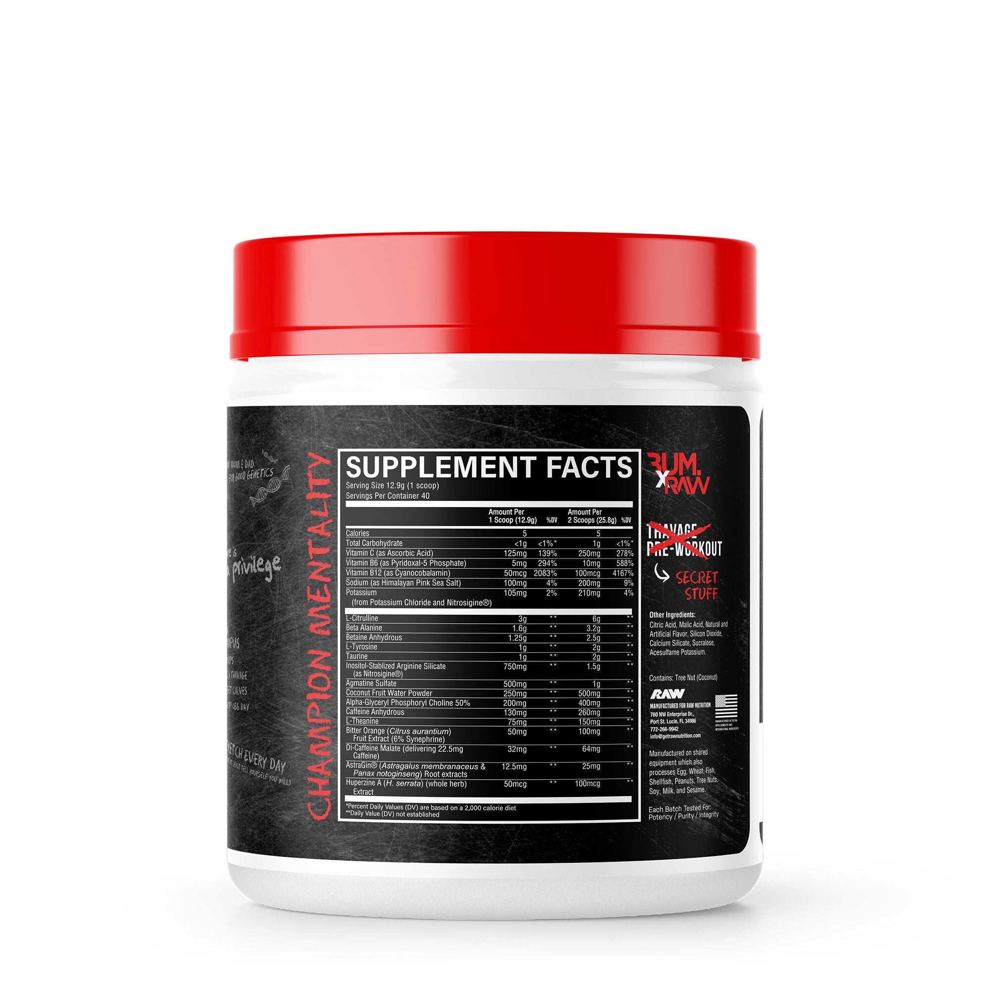 Thavage Pre-Workout - Christopher's Secret Stuff (40 Servings)  | GNC
